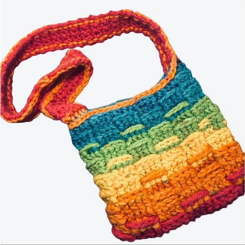 Colorful Crochet Bohemian Crossbody